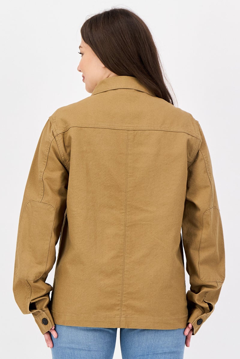 SALSA Women Solid  Long Sleeve Jacket Shirt, Brown - Image 2